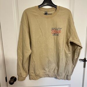 Gildan Tan Kansas City Chiefs Travis Kelsey/Taylor Swift Crewneck Sweater